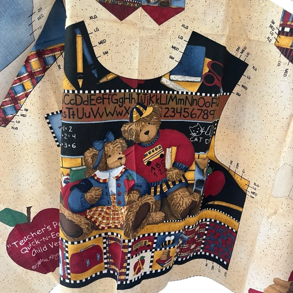 Lot of 5 Fabric Vest Patterns Kids Adult Halloween Christmas Teacher Pet School